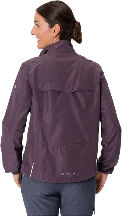 VAUDE Women's Dundee Classic ZO Jacket - Windjacke Damen - winddicht - Radjacke Blackberry 36, Black