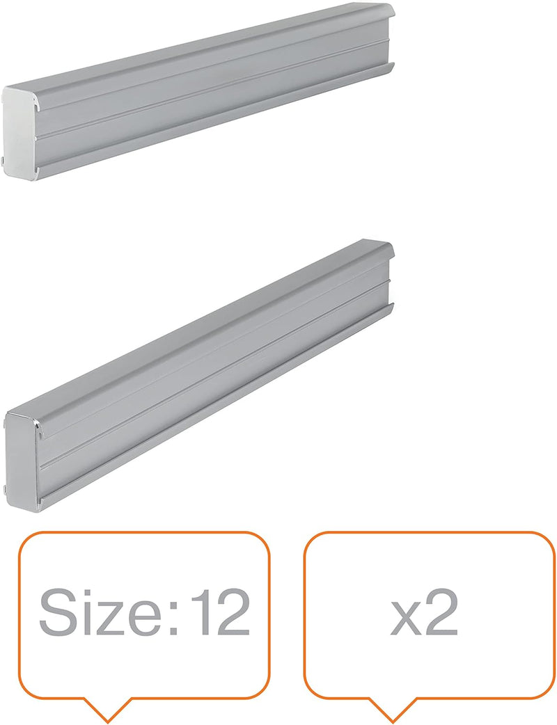 Nobo 1900410 Kartentafel-Zubehör Rahmenprofil für Stecksystem, Index 12, 2 Stück, Index 12