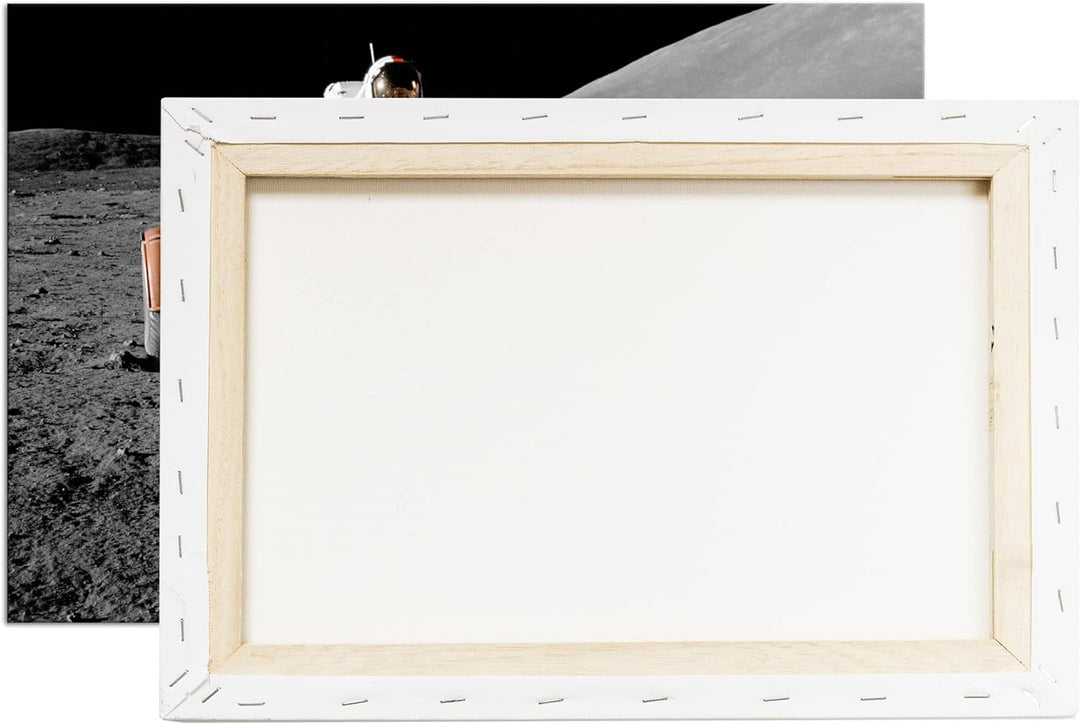 der Mond Rover Format: 80x60 als Leinwandbild, Motiv fertig gerahmt auf Echtholzrahmen, Hochwertiger