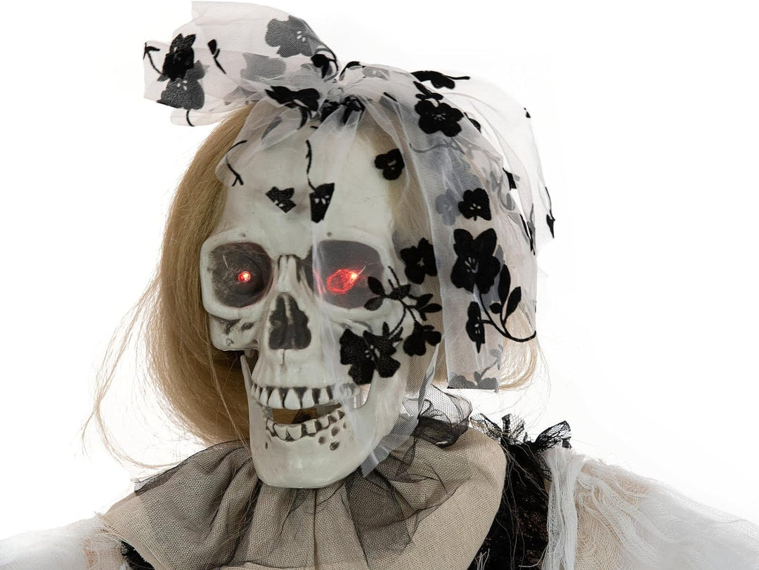 EUROPALMS Halloween Figur Braut, animiert, 170cm | Animierte Figur mit Licht- und Soundeffekt (Batte