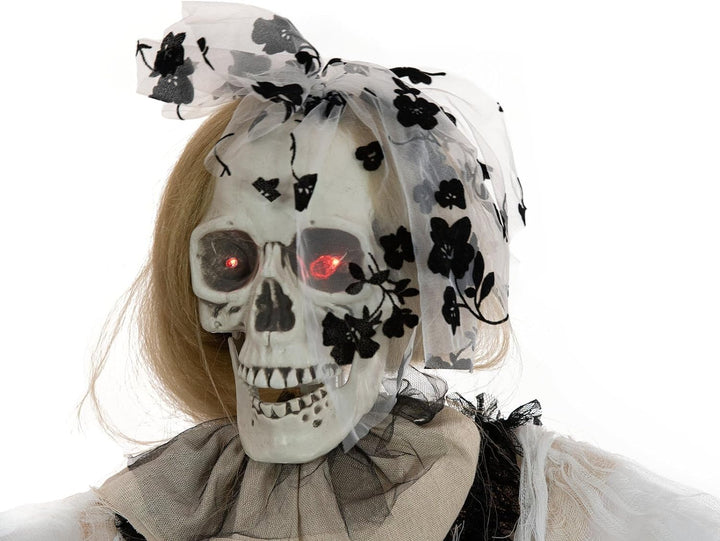 EUROPALMS Halloween Figur Braut, animiert, 170cm | Animierte Figur mit Licht- und Soundeffekt (Batte