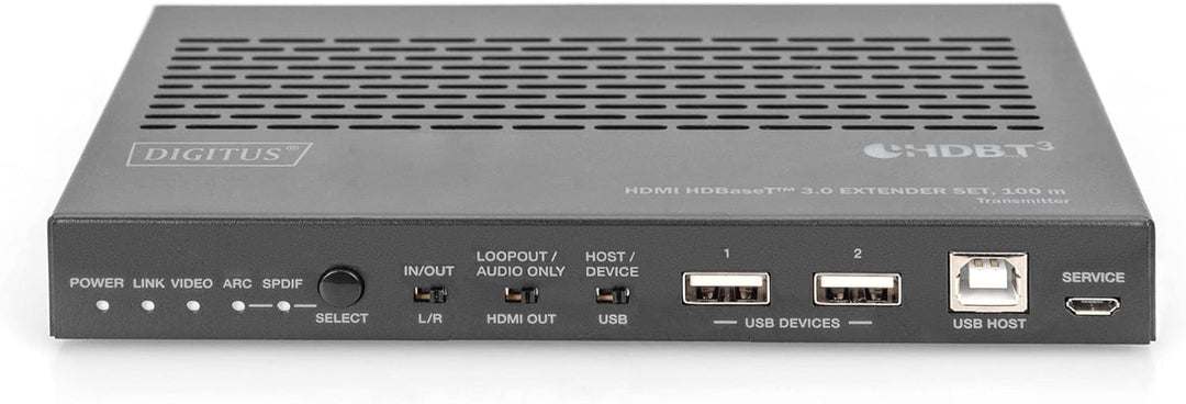 Digitus HDMI KVM Extender - 4k/60Hz - Sender & Empfänger - HDBaseT 3.0 - HDMI 2.0b - USB 2.0 - Reich
