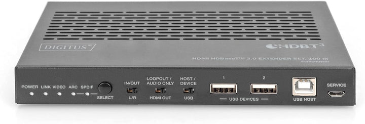 Digitus HDMI KVM Extender - 4k/60Hz - Sender & Empfänger - HDBaseT 3.0 - HDMI 2.0b - USB 2.0 - Reich