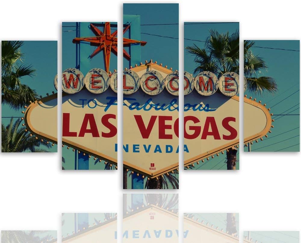 Feeby. Leinwandbild - 5 Teile - Bilder Wand Bild Wandbilder Kunstdruck XXL, 5-Teilig, Typ A, 300x140