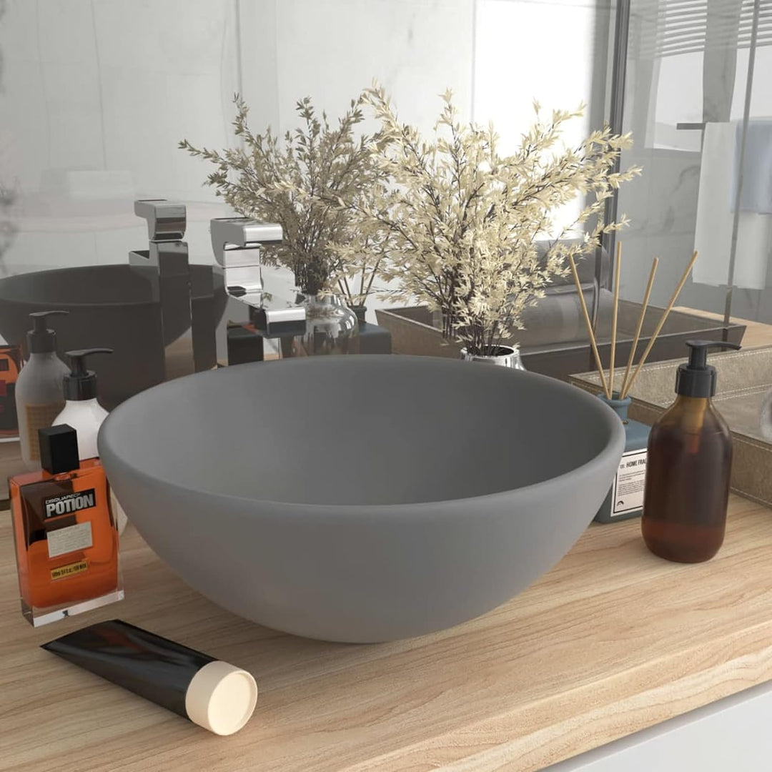 Tidyard Luxus Waschbecken mit Abflussloch Waschschale Aufsatzwaschbecken Waschtisch Waschplatz Handw
