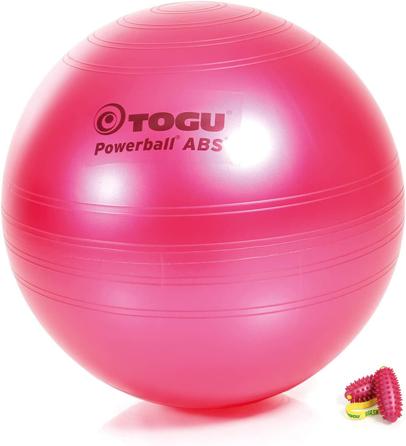 Togu Brasil Berry Workout Set mit Gymnastikball Powerball ABS pink 55 cm, 55 cm