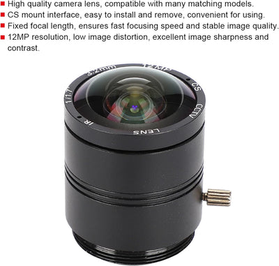 Kameraobjektiv 3,2-mm-Objektiv mit Fester Brennweite CS-Mount 12 MP Hochauflösendes CCTV-Kameraobjek