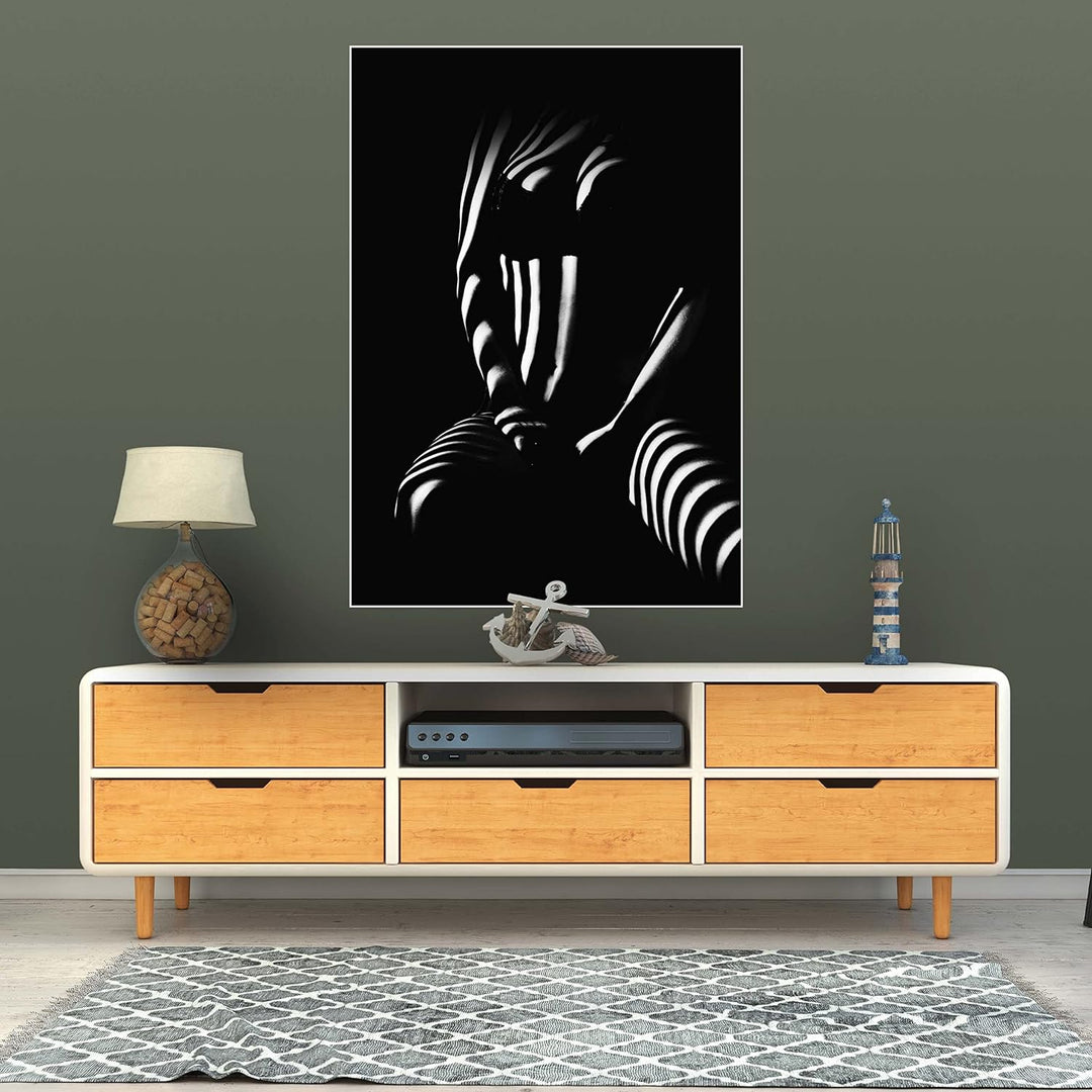 wandmotiv24 Poster als Wanddeko, Grösse 100x70cm, Frau, Körper, Licht, Moderne Wanddeko, Wandbilder,