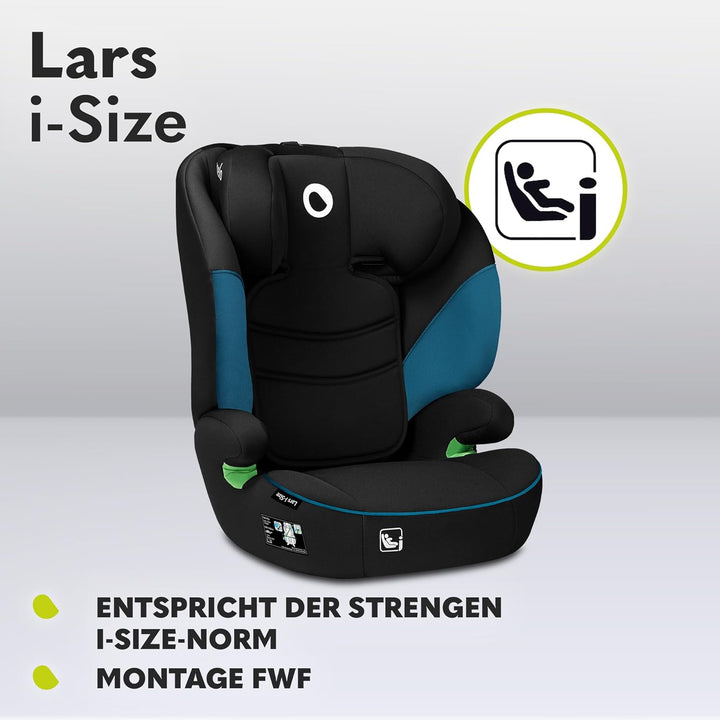 LIONELO LARS i-Size Kinderautositz 100–150 cm, Gruppe 2 3, Seitenschutz 10 Grad, Kopfstützenverstell