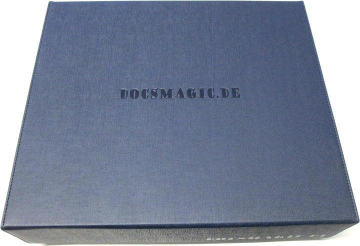 docsmagic.de Premium 4-Row Trading Card Storage Box Blue + Trays & Divider - MTG PKM YGO - Aufbewahr
