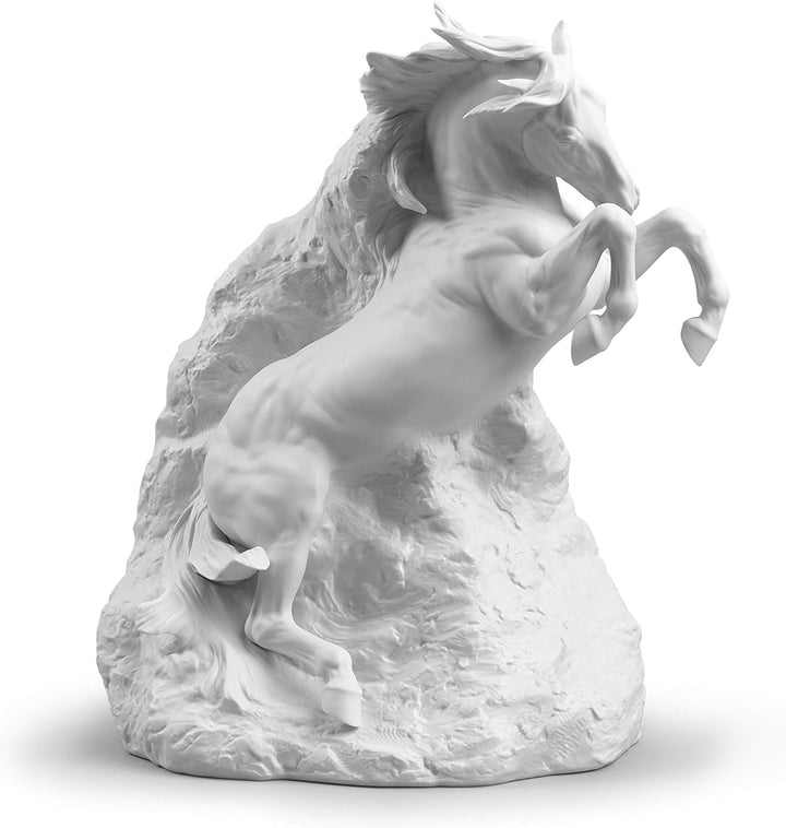 LLADRÓ Pferde-Skulptur Unbezwingbarer Geist. Pferd. Porzellan.