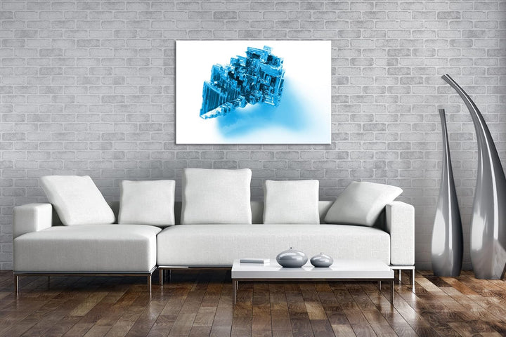 deyoli gemeinsames Anstossen mit Bier Format: 100x70 Effekt: Monocrome Blau als Leinwand, Motiv fert