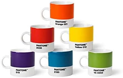 Pantone Porzellan Espressobecher 6er-Set, 6 Espressotassen à 120 ml, coffee, mit Henkel, spülmaschin