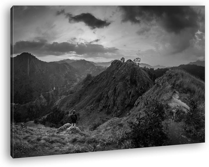 deyoli atemberaubende Berge Format: 60x40 Effekt: Schwarz/Weiss als Leinwand, Motiv fertig gerahmt a