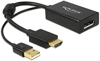 DELOCK Adapterkabel HDMI-A Stecker > Displayport 1.2 Buchse schwarz