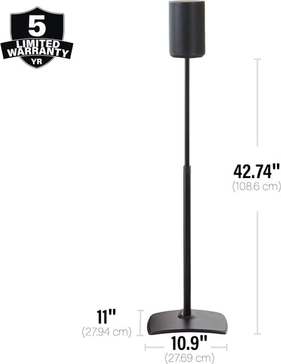 Sanus Höhenverstellbarer Lautsprecherständer für Sonos Era 100™ Schwarz, Schwarz