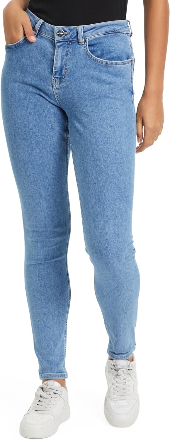 Tamaris Damen APALIT Skinny Jeans 34W / 32L Light Mid Blue Denim, 34W / 32L Light Mid Blue Denim