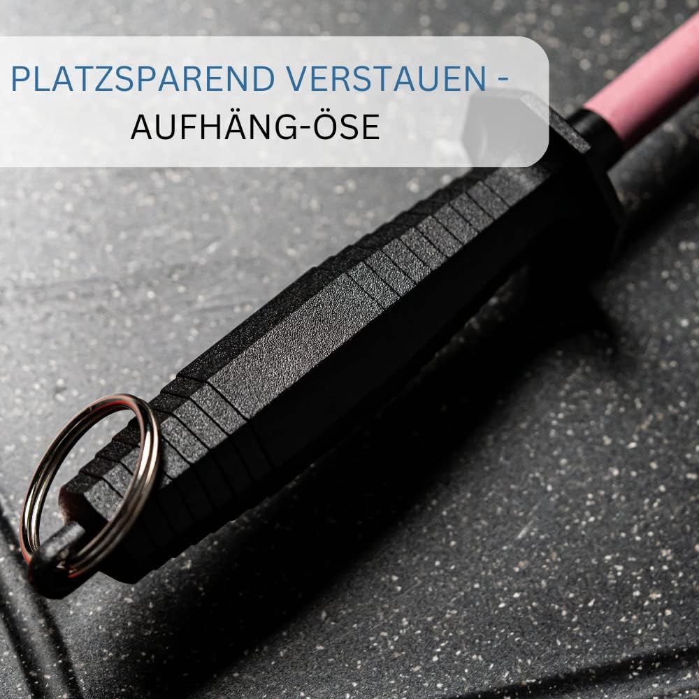 Westmark Wetzstab + Stabschutz, Länge: 50,6 cm, Sinterrubin/Kunststoff, Sieger-Long-Life, Rot/Schwar
