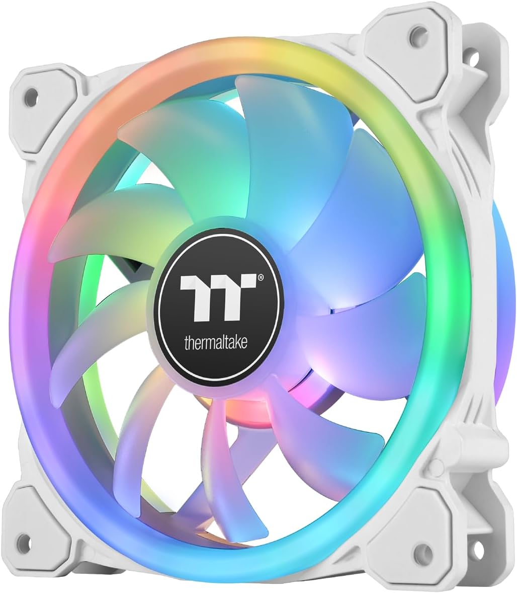 Thermaltake SWAFAN 14 RGB Radiator Fan TT Premium Edition White 3 Pack Weiss 140mm, Weiss 140mm