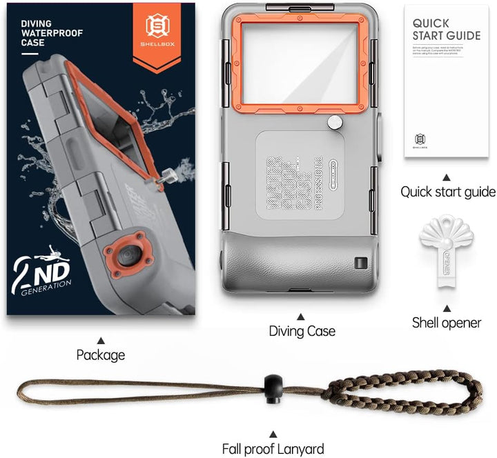 ShellBox wasserdichte Handyhülle 7.0 Zoll Unterwasser Wasserfeste Handy Wasserschutzhülle Handytasch