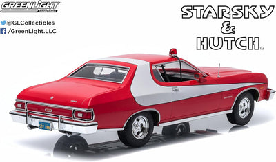 Greenlight Collectibles – 19017 – Ford Gran Torino – Starsky & Hutch 1974 – Echelle 1/18 – Rot/Weiss