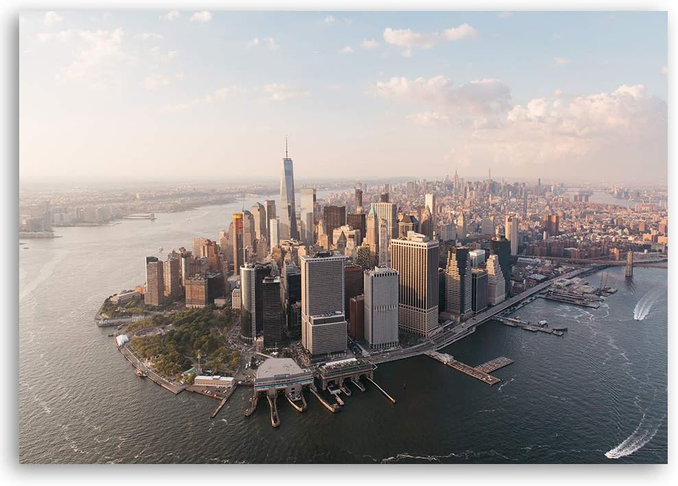Wandbild XXL New York Deko Kunst Bilder Stadt Braun 120x80 cm Deko Paneel 120x80 cm Braun_a, Deko Pa