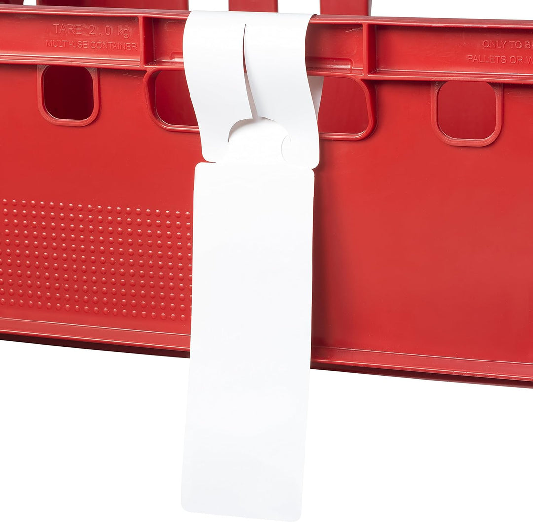500 Stück Schlaufenetiketten 69 x 381 mm, weiss