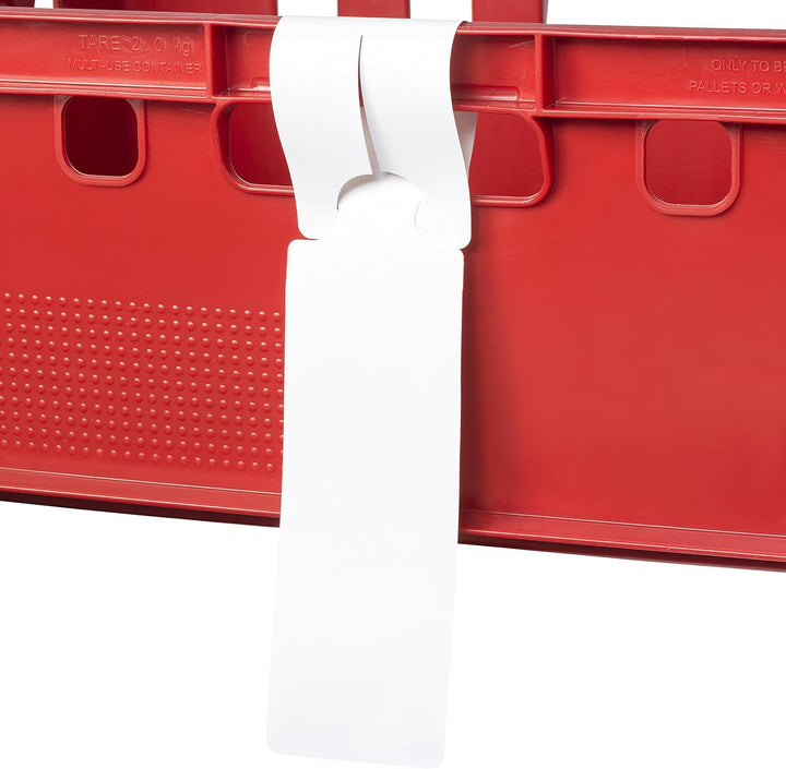 500 Stück Schlaufenetiketten 69 x 381 mm, weiss