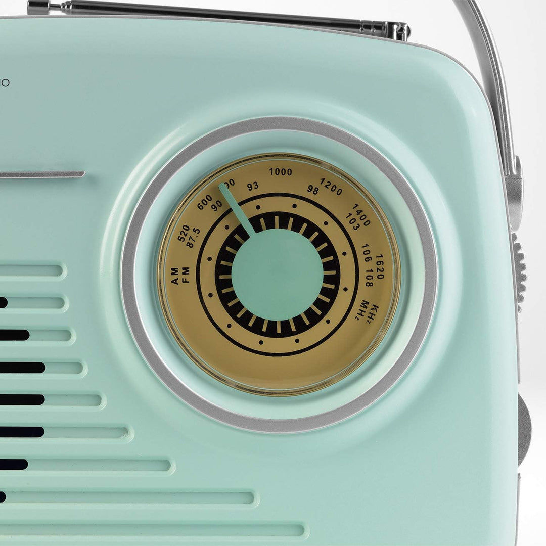 EASYmaxx Design Radio | Tragbares Radio im angesagten 50's Retro Style | Mit Bluetooth®-Technologie,