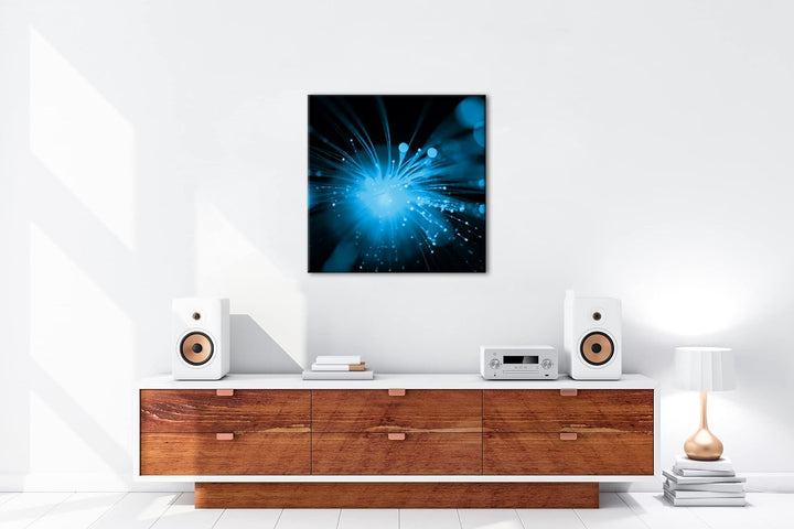 deyoli künstliches rotes Licht im Format: 60x60 Effekt: Zeichnung als Leinwandbild, Motiv auf Echtho