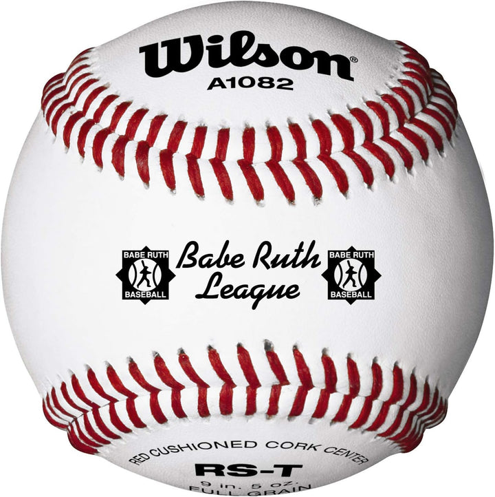 Wilson A1082 Babe Ruth League Turnierserie Baseball (12er-Pack), weiss