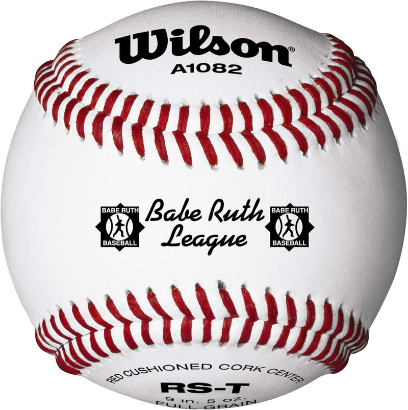 Wilson A1082 Babe Ruth League Turnierserie Baseball (12er-Pack), weiss