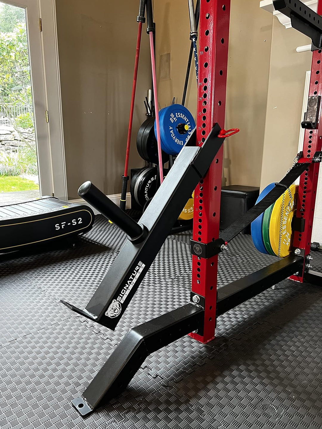 Signature Fitness SF-3 0,7 kg Kapazität 7,6 x 7,6 cm Power Cage Squat Rack, inklusive J-Haken und Si