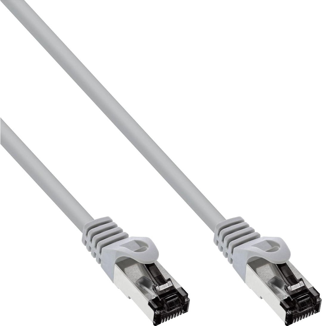 InLine® Patchkabel, S/FTP (PiMf), Cat.8.1, 2000MHz, halogenfrei, Kupfer, grau, 10m