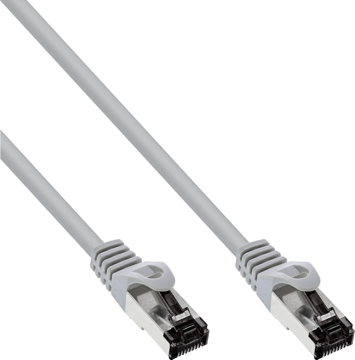 InLine® Patchkabel, S/FTP (PiMf), Cat.8.1, 2000MHz, halogenfrei, Kupfer, grau, 10m