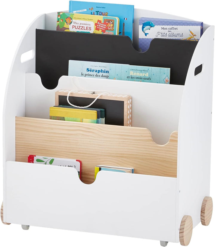 Vertbaudet VERTBAUDETBücherregal mit Rollen,School weissONE Size, Weiss