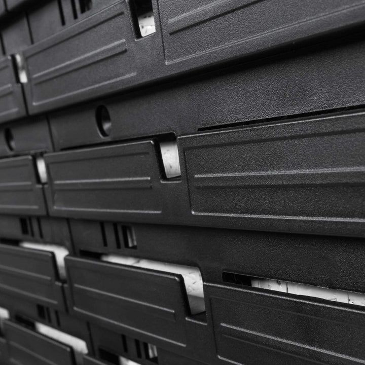 PAFEN Wandregal Stapelboxen - 772 x 780 mm – 81 Stück Boxen Werkstatt Lagersystem Schüttenregal (Rot