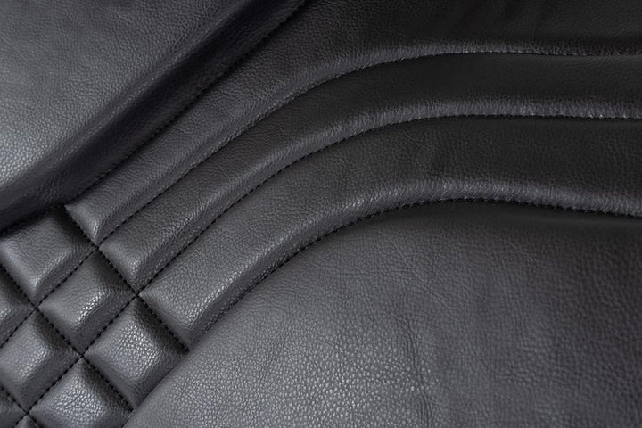 Equinate Reitpad Stella aus synthetischem Leder Pony Schwarz - Bareback Pad mit pflegeleichter Neopr