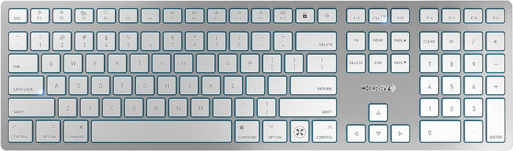 CHERRY KW 9100 Slim for MAC, kabellose Tastatur, Mac-Layout, Amerikanisches Layout (QWERTY), wahlwei