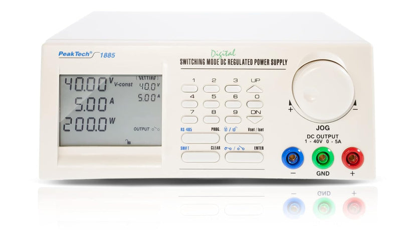 PeakTech 1885, Progr. DC-Schaltnetzteil mit RS-232 C + RS-485, 1-40 V/0-5 A DC