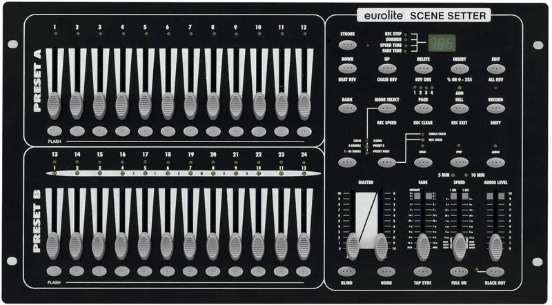 EUROLITE DMX Scene Setter Controller | Theaterlicht-Pult für 24 DMX-Kanäle, jede Szene in der Hellig