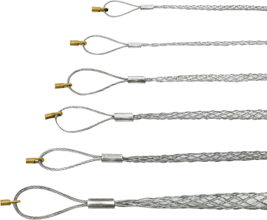 IRSCorp Kabelzug-Griffsocke, flexibles Auge, Netzseil, Kabelsocken-Set, verzinkter Stahl, rutschfest