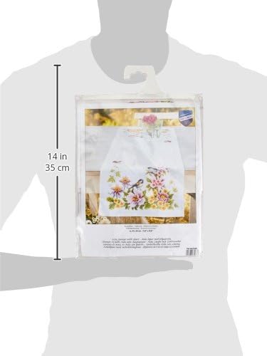 Vervaco Tischläufer Frühlingsstimmung Zählmusterpackung-Stickpackung im gezählten Kreuzstich, Baumwo