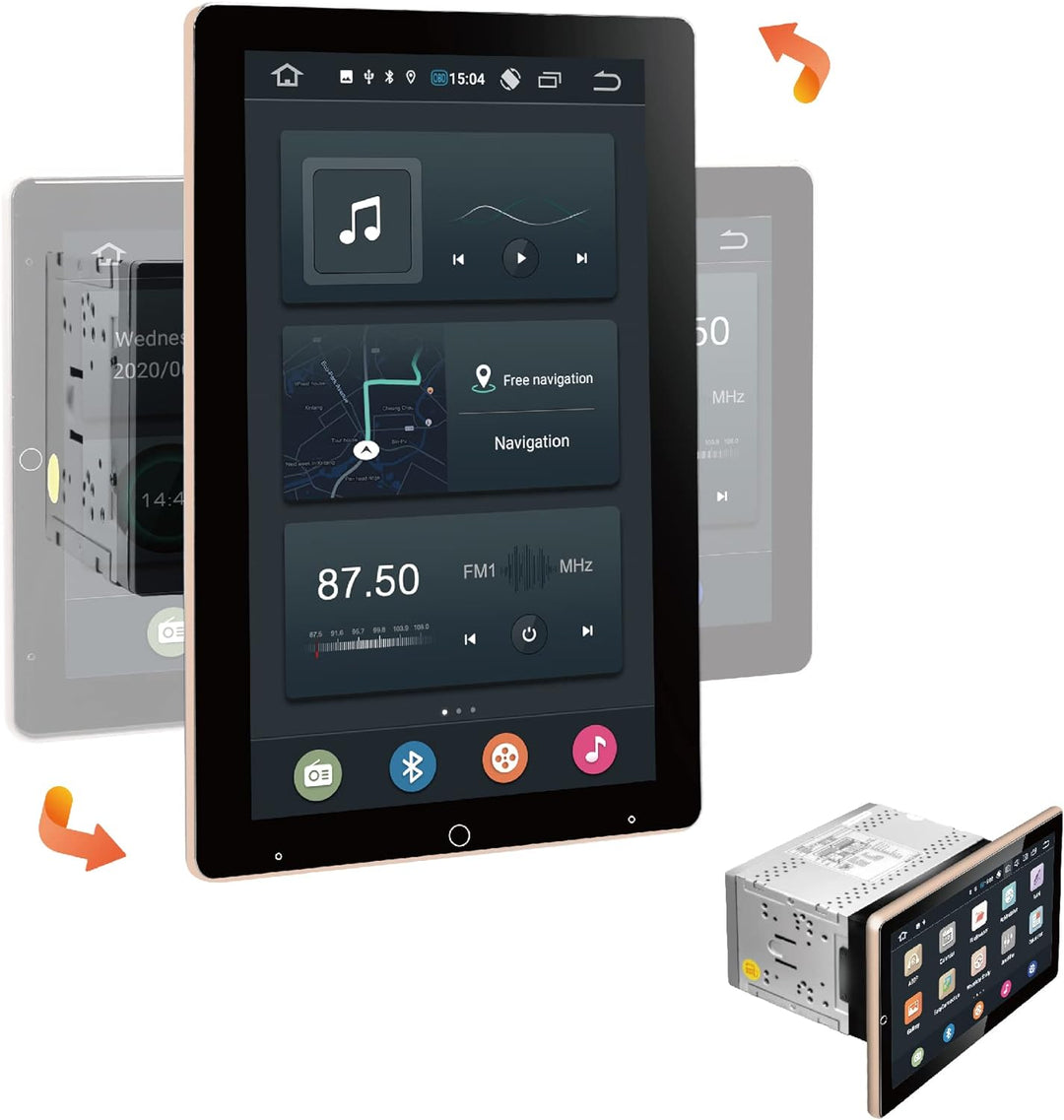 Amaseaudio Android 10 Autoradio, DSP+, 10.1" 90 gedreht Touchscreen, 2 Din für Universal, DSP+, Unte