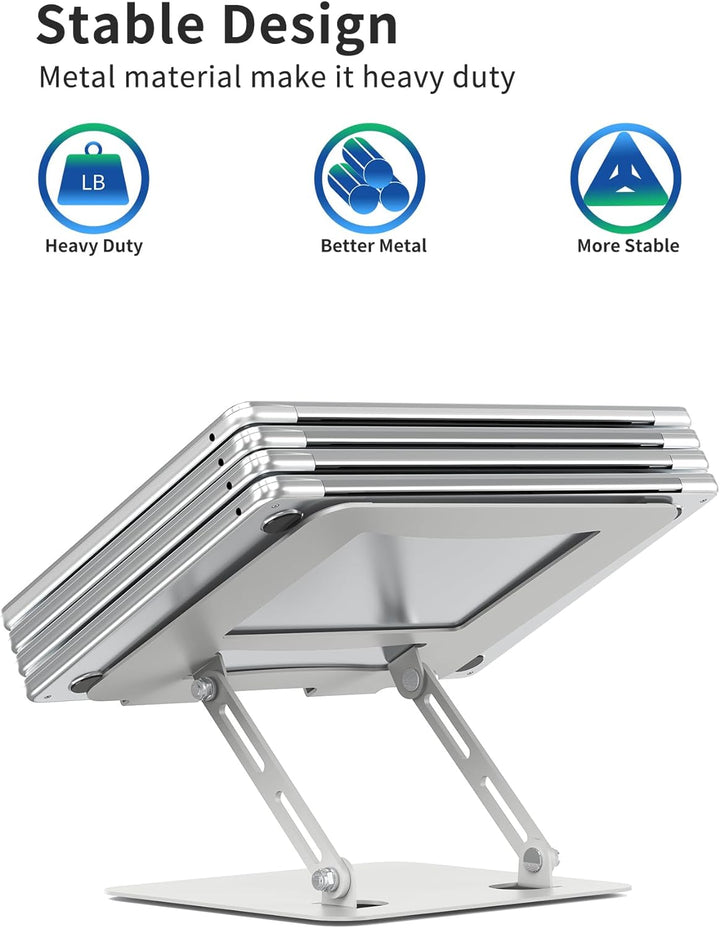 SOUNDANCE Laptop-Ständer für Schreibtisch mit Stabiler Schwerer Basis, verstellbare Höhe Multi-Winke
