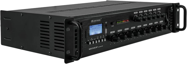 OMNITRONIC MAVZ-120.6P ELA-Mischverstärker | 6-Zonen-ELA-Mono-Mischverstärker, MP3-Player & IR-FB, Z
