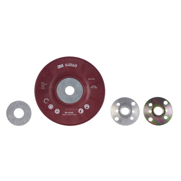 3M Cubitron II Faserscheibe 982CX Pro, 36+, Schlitzscheibe mit geriffeltem Backup-Pad, 115 mm 115mm,
