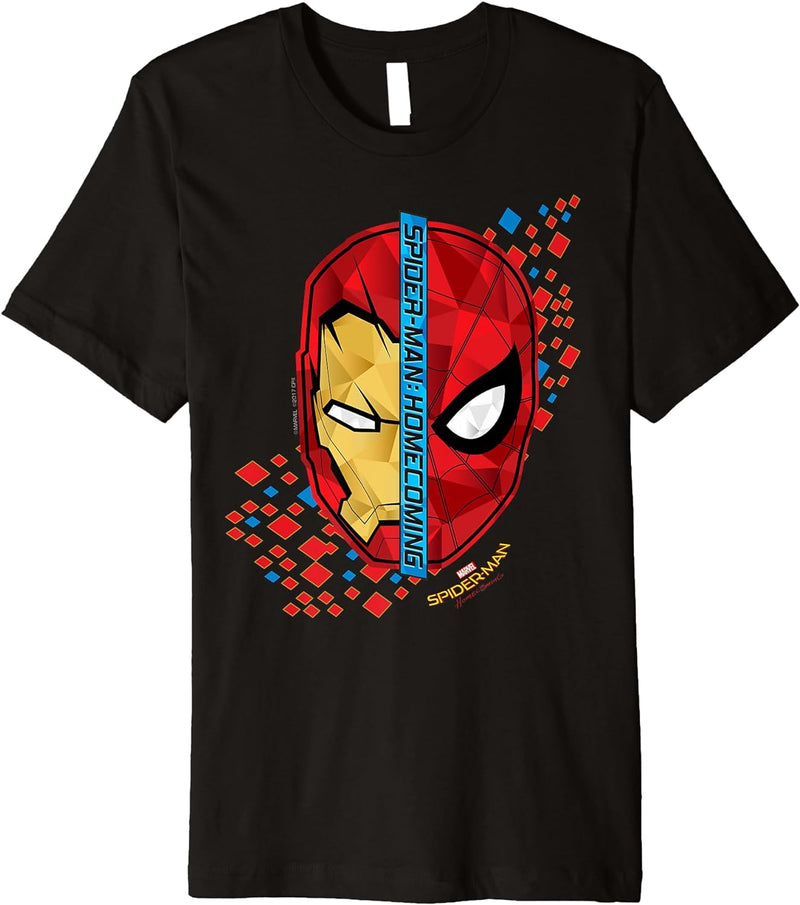 Womens Marvel Spider-Man Homecoming Iron Man Split Premium T-Shirt Large White