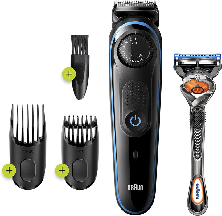 Braun – 81705178 – BT3240 Bart- und Haarschneider, 39 Längeneinstellungen, Schwarz/Blau BT3240 Singl