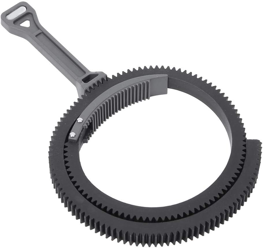 Topiky Einstellbarer Zoom Follow Focus Fokussiergriff mit Zahnriemenring für 46mm-110mm-Objektive(Gr